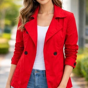 Merona Women's Bright Red Trench Coat